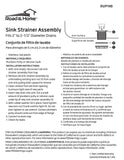 Sink Strainer Assembly