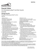 Faucet Stem, Cold Side, Fits Streamway by Moen® and Other Faucets